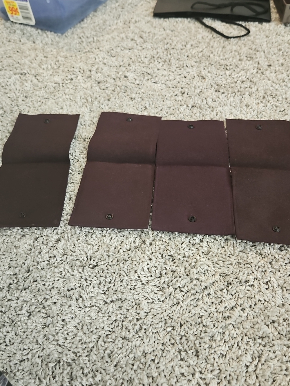 LAGOS Velvet Jewelry Pouches in Deep Plum with Gold Logo - Picture 2 of 2